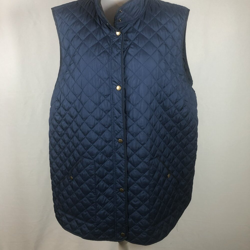 Lands’ End Quilted Insulated Vest | Primaloft® | Navy Blue | Women’s 3X
